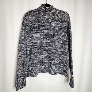 89th + Madison Mock Neck Confetti Speckled Women's Sweater Size Medium